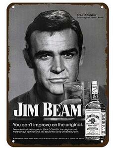 Ceduľa Jim Beam 30cm x 20cm Plechová tabuľa