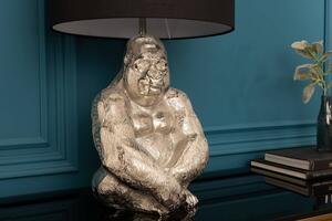 Designová stolní lampa Gorila 60 cm černo-stříbrná