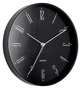 Present time Černé nástěnné hodiny Grand 30 cm