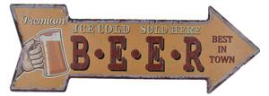 Ceduľa BEER 46x16 cm Plechová tabuľa