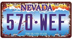 Ceduľa značka Nevada 30,5cm x 15,5cm Plechová tabuľa