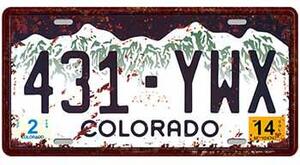 Ceduľa značka Colorado 30,5cm x 15,5cm Plechová tabuľa