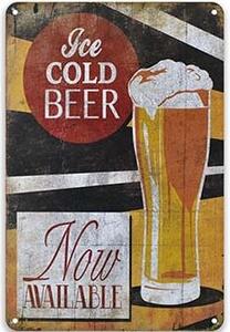 Ceduľa Ice Cold Beer Vintage style 30cm x 20cm Plechová tabuľa