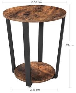 Přístavný stolek SALO černá/hnědá