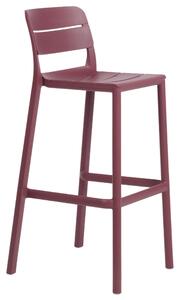 Nardi Tmavě červená plastová barová židle Cassia 76 cm