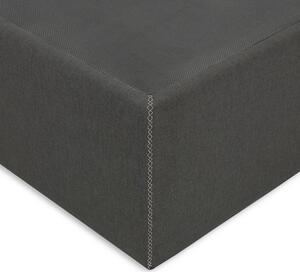 Tmavě šedá látková postel Kave Home Matters 150 x 190 cm