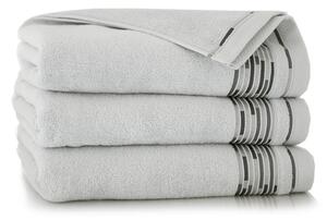 Luxusní ručník Grafik - světle šedá (rozměr: 50 x 90 cm)