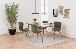 Scandi Lahvově zelená jídelní židle Matylda