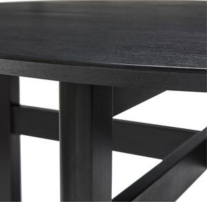 Černý dřevěný jídelní stůl Hübsch Fjord 120 cm
