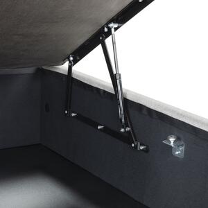 Světle šedá látková postel Kave Home Matters 160 x 200 cm