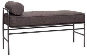 Antracitově šedá čalouněná lavice Hübsch Sadler 106 cm