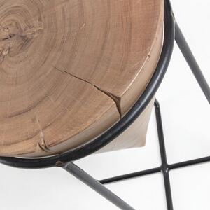 Akátový odkládací stolek Kave Home Rawra 31 cm