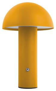 Present time Žlutá kovová stolní LED lampa Fungus