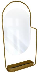 Fermob Hnědé kovové závěsné zrcadlo Itac 80 x 38 cm