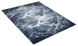 Makro Abra Kusový koberec pratelný TOSCANA 21021 Abstraktní pogumovaný antracitový Rozměr: 80x150 cm