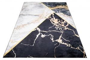 Makro Abra Kusový koberec pratelný TOSCANA 2111 Abstraktní geometrický pogumovaný šedý krémový Rozměr: 200x300 cm