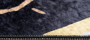 Makro Abra Kusový koberec pratelný TOSCANA 2111 Abstraktní geometrický pogumovaný šedý krémový Rozměr: 80x150 cm