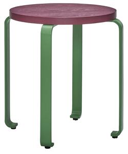 Vínově červená dřevěná stolička Hübsch Smile 46,5 cm