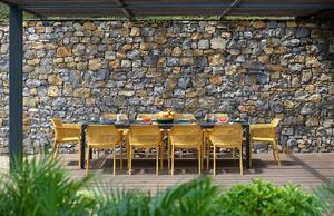Nardi Antracitově šedý hliníkový rozkládací zahradní stůl Rio 210/280 x 100 cm
