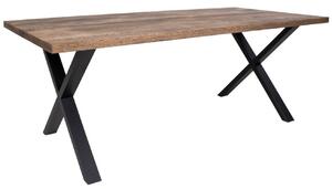 Nordic Living Tmavě hnědý dubový jídelní stůl Tyrone 95x200 cm