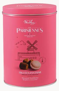 Krabička francouzských čokoládových lanýžů a malinových makronek Cacao Truffles & Raspberry Macaroons