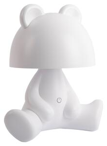 Time for home Bílá plastová dětská LED lampa Teddy 27 cm