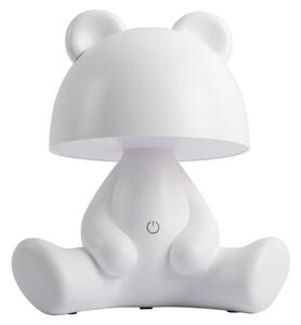 Time for home Bílá plastová dětská LED lampa Teddy 27 cm
