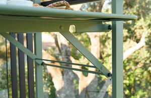 Hnědý kovový balkonový stůl Fermob Bistro 57 x 77 cm