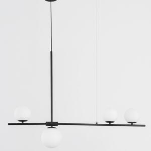 Černobílé skleněné závěsné světlo Nova Luce Impero 100 cm