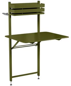 Zelený kovový balkonový stůl Fermob Bistro 57 x 77 cm - odstín pesto