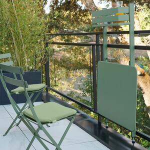 Světle šedý kovový balkonový stůl Fermob Bistro 57 x 77 cm