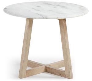 Kave Home Bílý mramorový konferenční stolek HELLA 50 cm