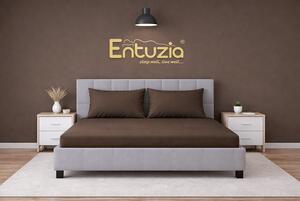 Prostěradlo DELUXE Čokoládová Jersey s lycrou 180x200/30
