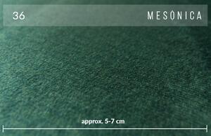 Tmavě zelená rohová sametová pohovka MESONICA Kobo, pravá 236 cm