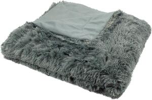 Luxusní deka s dlouhým vlasem TMAVĚ ŠEDÁ - 150/200 (rozměr: 150 x 200 cm)
