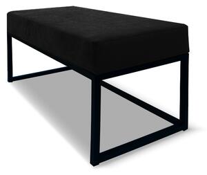 Lavička EMLI 80x38 v loftovém stylu - černá - ITAKA 15