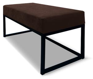 Lavička EMLI 80x38 v loftovém stylu - hnědá - ITAKA 41