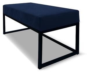 Lavička EMLI 80 cm v loftovém stylu - modrá