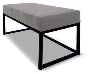 Lavička EMLI 80 cm v loftovém stylu - šedá