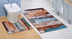Bellatex Koupelnová a WC předložka Dřevěná podlaha 3D