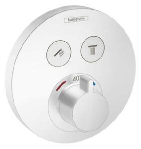 Hansgrohe Shower Select - Termostatická baterie pod omítku pro 2 spotřebiče, matná bílá 15743700