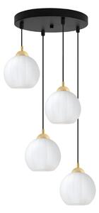 Závěsné svítidlo Costa, 4x bílé skleněné stínítko, b/g, o
