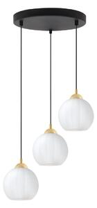Závěsné svítidlo Costa, 3x bílé skleněné stínítko, b/g, o