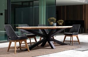 Teakový oválný zahradní stůl Bizzotto Palmdale 240 x 110 cm