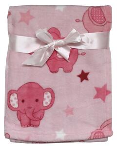 Dětská deka Slon - růžová