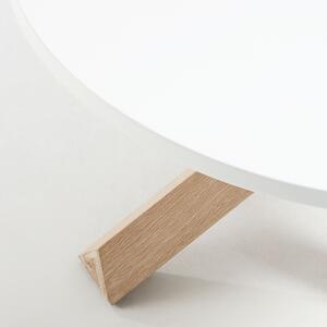 Bílý lakovaný kulatý konferenční stolek Kave Home Lotus 65 cm
