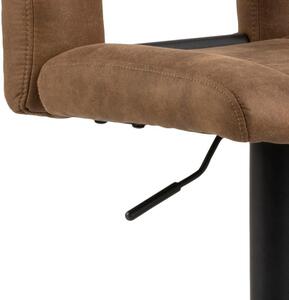 Scandi Světle hnědá látková barová židle Richie 62-83 cm