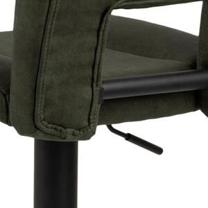 Scandi Hnědá látková barová židle Richie 62-83 cm