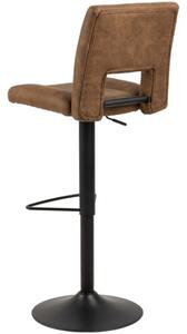 Scandi Světle hnědá látková barová židle Richie 62-83 cm