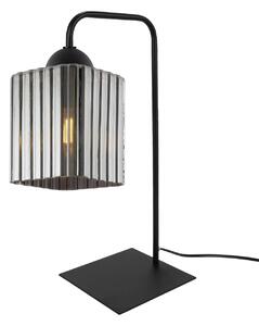 Stolní lampa Riffle Square, 1x grafitové skleněné stínítko, b